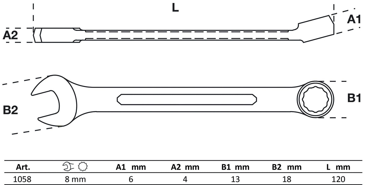 COMBINATION SPANNER | 8 MM (1058)