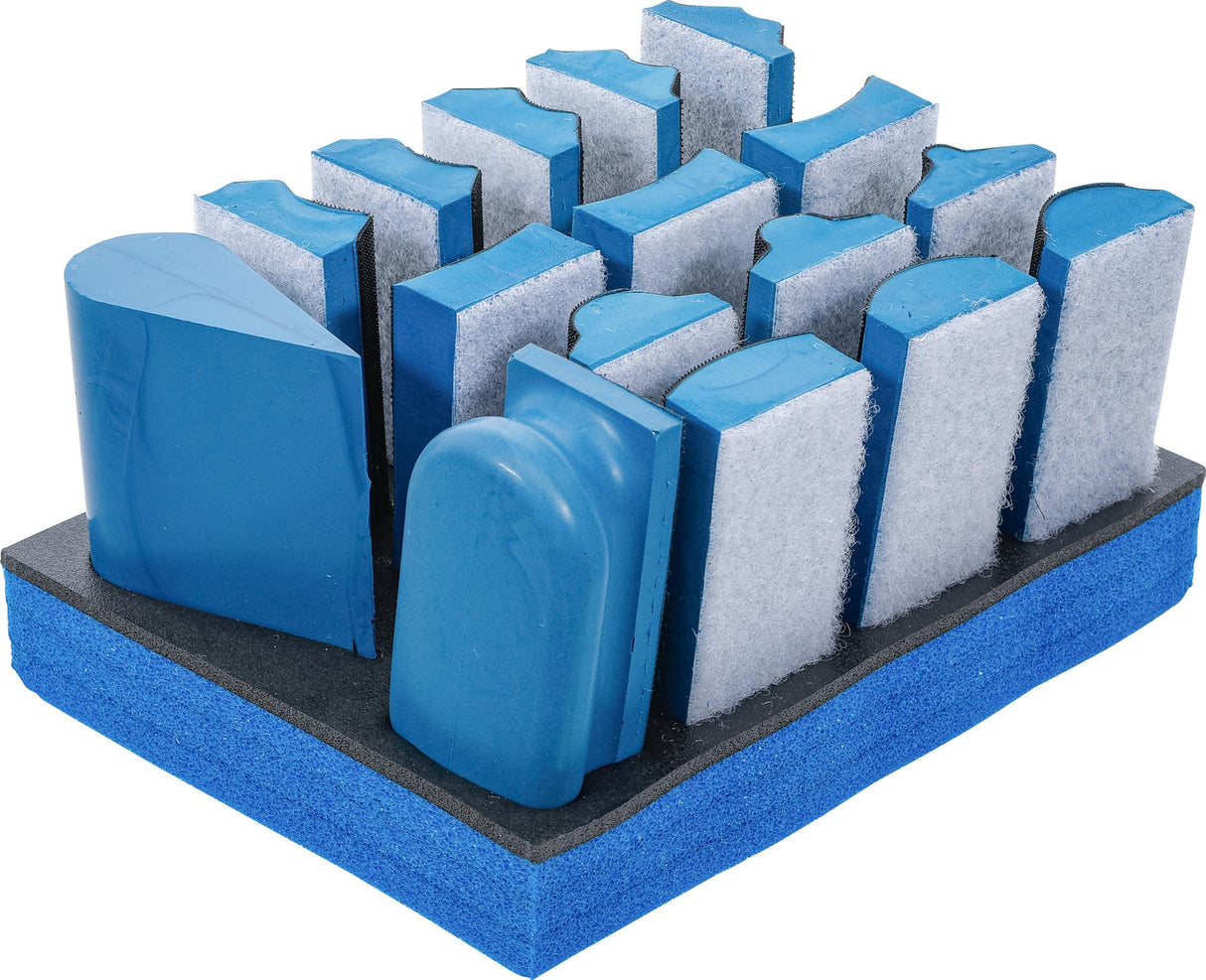 Šlifavimo blokų rinkinys su velcro | 16 vnt. (74365)