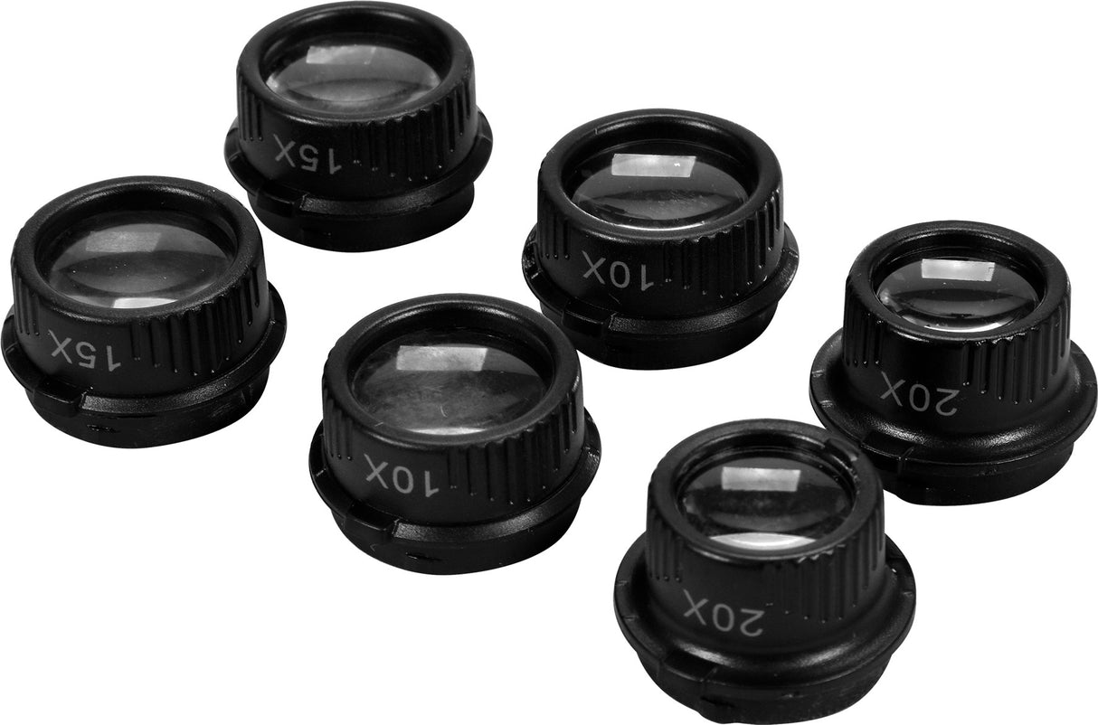 Binoklinės lupos su apšvietimu | dedamos ant galvos | 5 nustatymai X10/X15/X20/X25 (YT-73840)