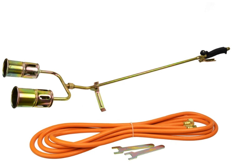 Dujinis degiklis su žarna ir 2 fakelais ilgas (AB0282)