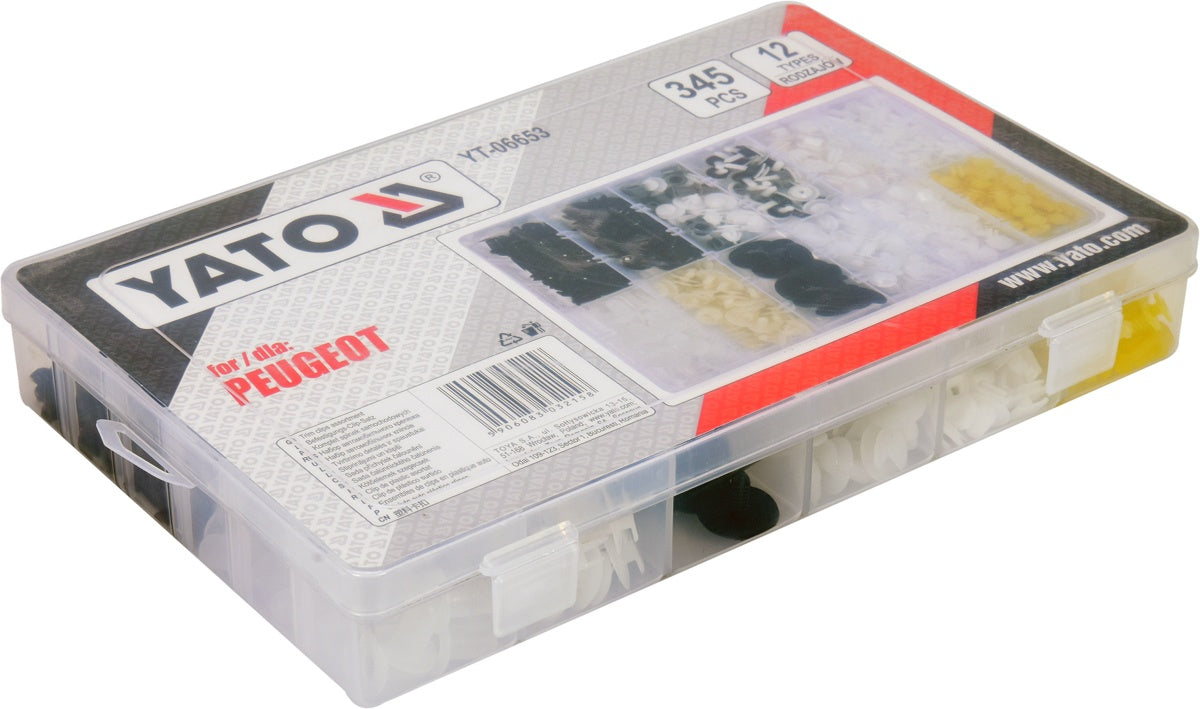 Automobilinis klipsų asortimentas Peugeot | 345 vnt. (YT-06653)
