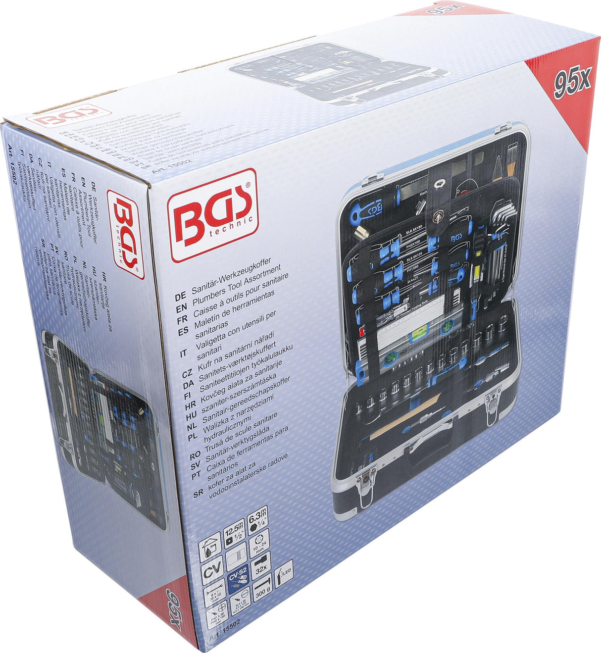 Įrankių asortimentas | santechnikai | 95 vnt. (15502)