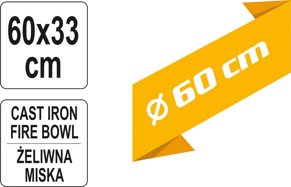 Stabilus ketaus židinys / laužavietė | 60 cm (99711)