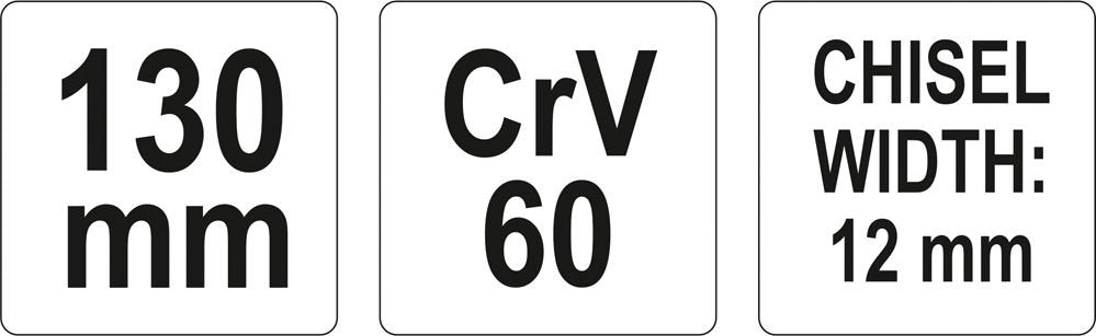 Kaltas plokščias | 125 mm ilgio / 12 mm plotis (YT-4693)