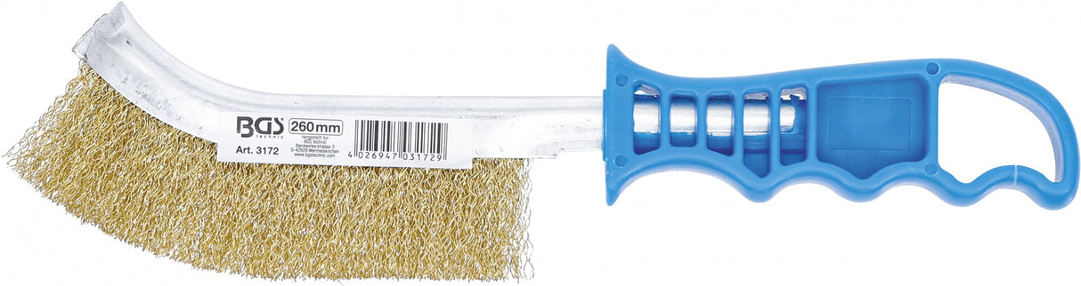 Plieninis šepetys | padengtas žalvariu | 260 mm (3172)