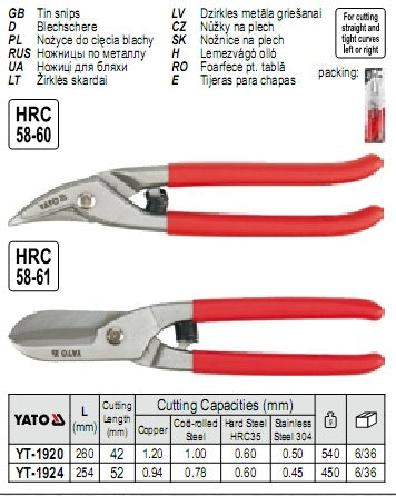 Žirklės skardai (YT-1924)