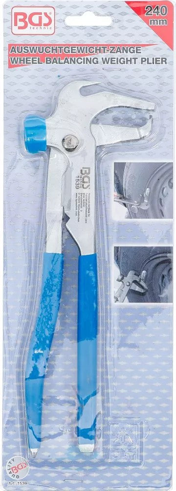 Клещи для балансировочных грузиков / балансировки колёс | 240 mm
