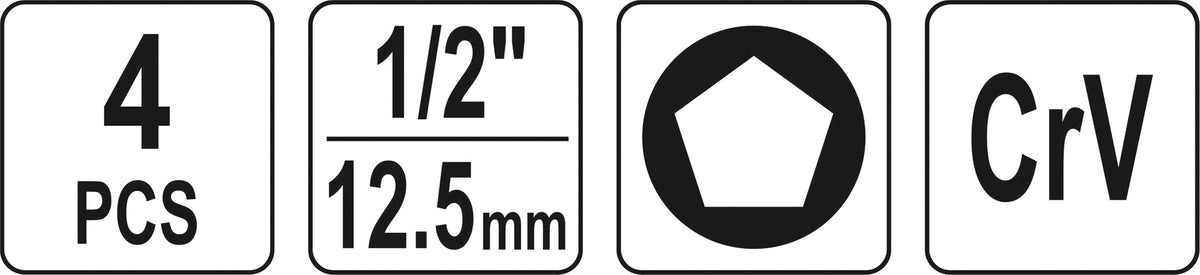 Galvutės stabdžiams | 5 kampų (pentagon) | 4 vnt. (YT-06806)