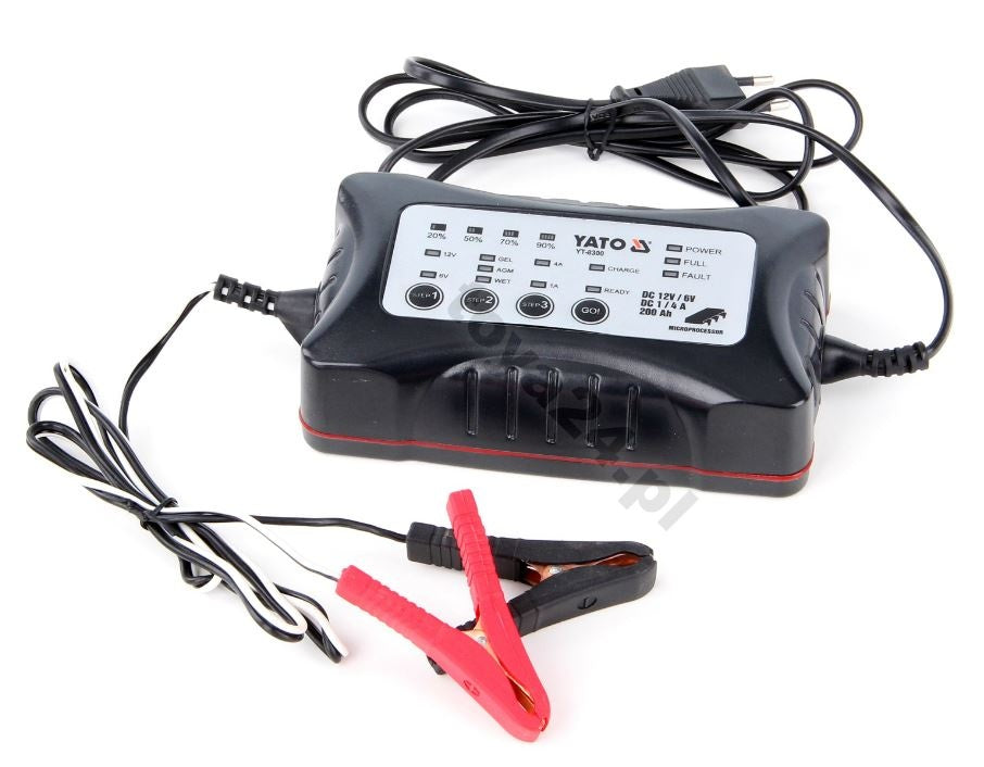Elektroninis įkroviklis 12/6v 1/4a 200ah (YT-8300)
