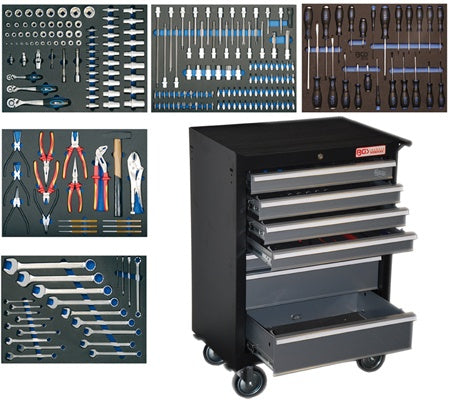 Įrankių spintelė | 7 stalčių | su 243 įrankiais (4060)