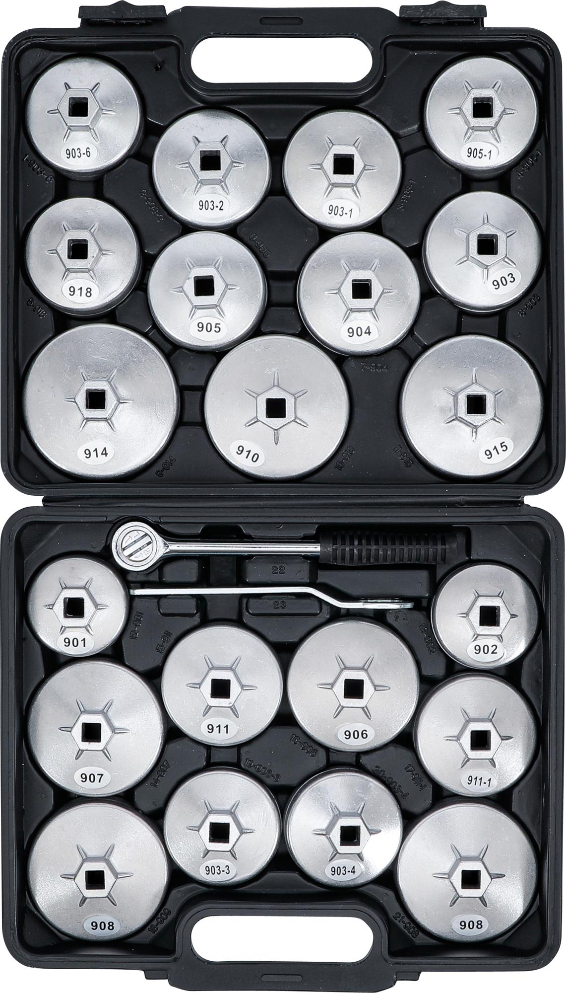 Tepalo filtro lėkštelių rinkinys | lietas aliuminis | 12,5 mm (1/2") | 23 vnt. (1035)