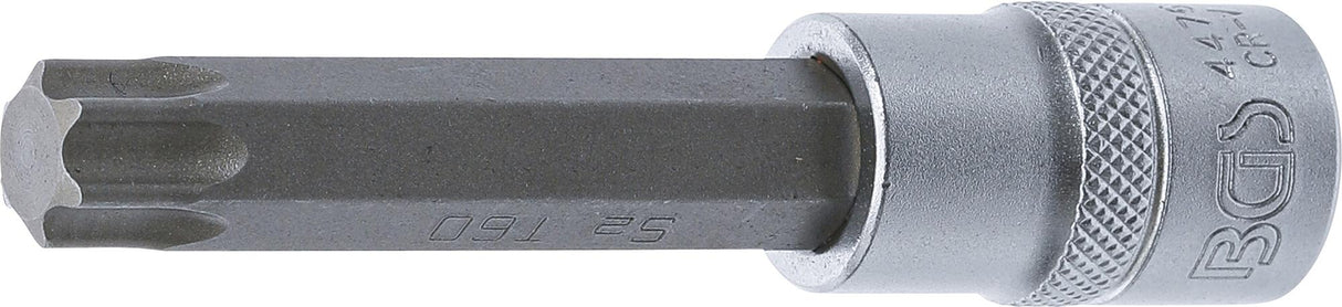 Antgalis įpresuotas į galvutę | ilgis 100 mm | 12,5 mm (1/2") | T-star (Torx) T60 (4476)