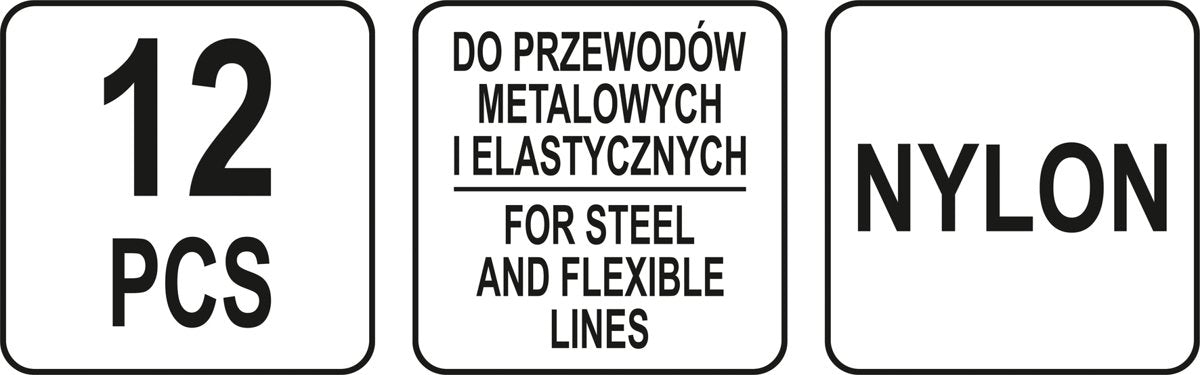 Žarnų blokavimo rinkinys | metaliniams ir lankstiems vamzdeliams | 12 vnt. (YT-08392)