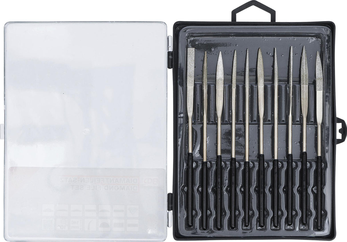 Deimantinių dildelių rinkinys | lenktos | 140 x 3 mm | 10 vnt. (1921)