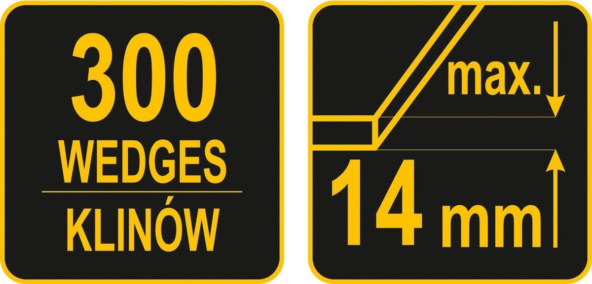 Pleištai plytelių išlyginimo sistemai | kibiras | 300 vnt. (04718)