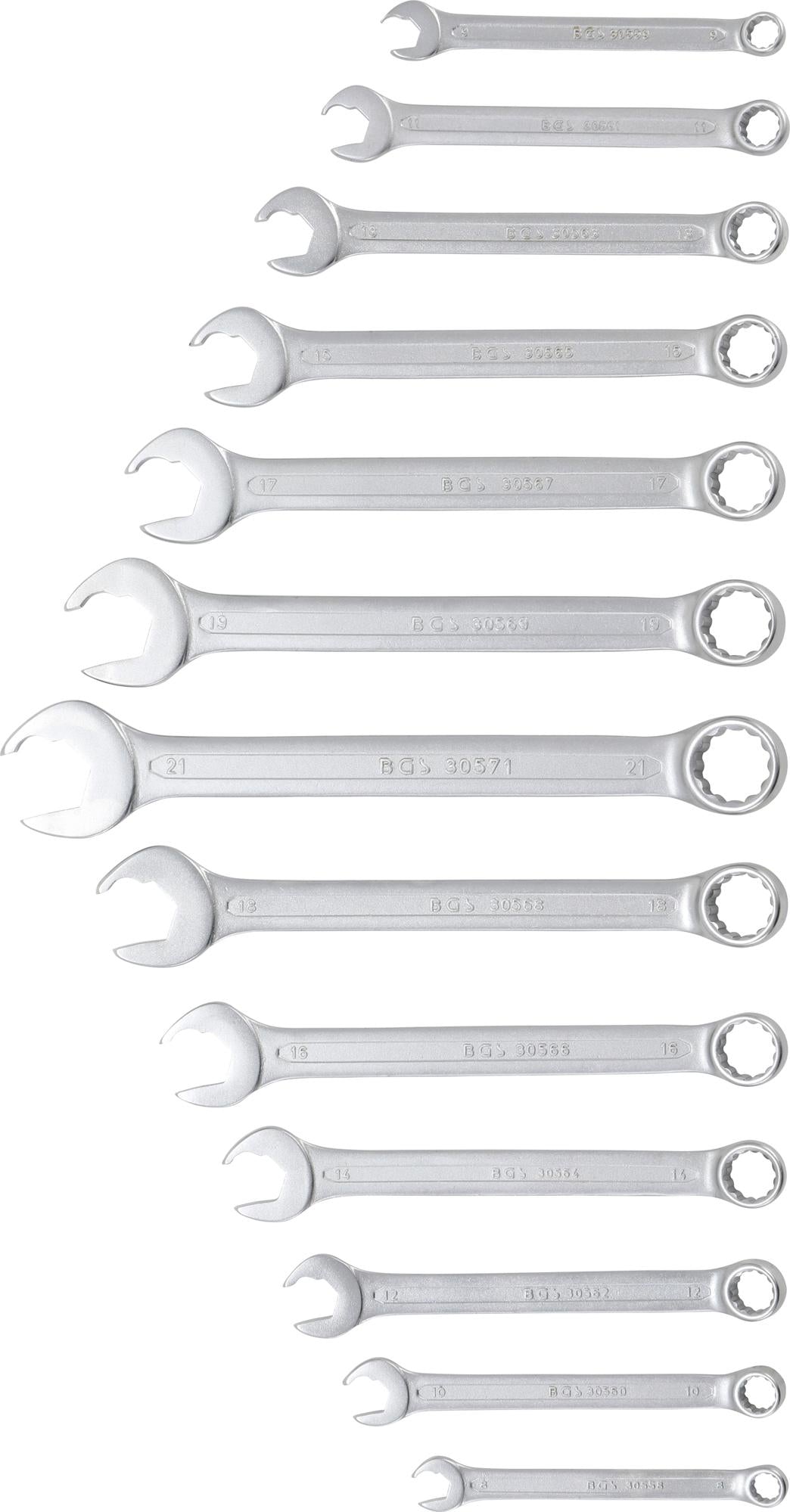 Kombinuotų raktų rinkinys | atviras galas su terkšlės funkcija | 8 - 21 mm | 13 vnt. (8914)