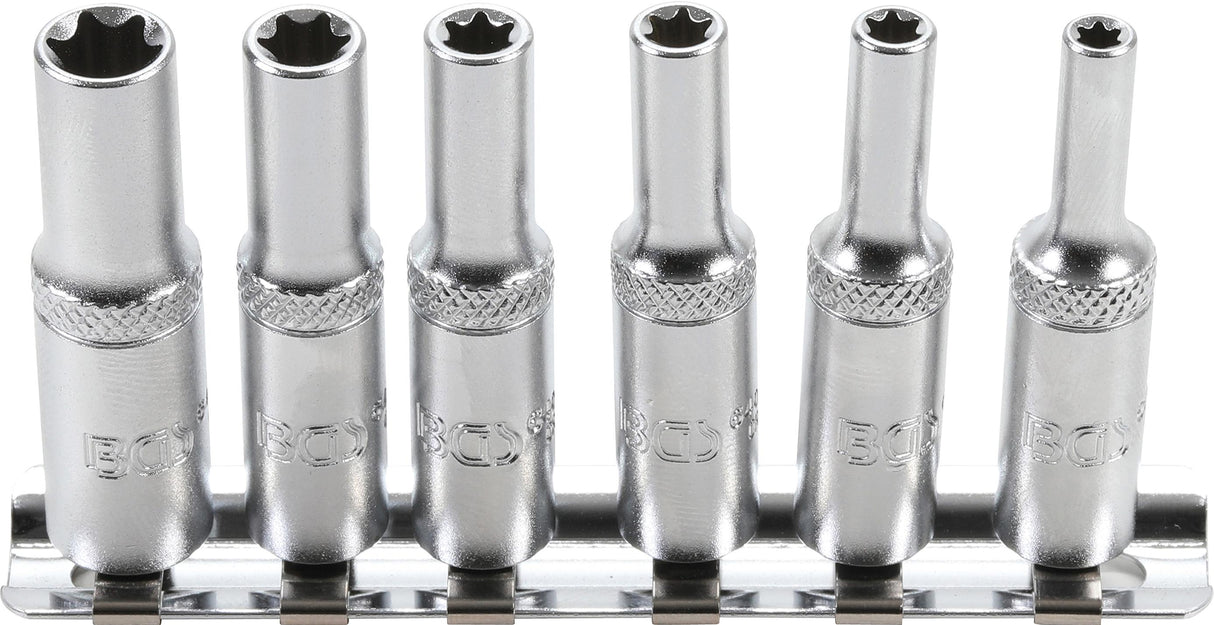 Galvučių rinkinys E-Tipas | ilgos | 6.3 mm (1/4") | E4 - E10 | 6 vnt. (6403)