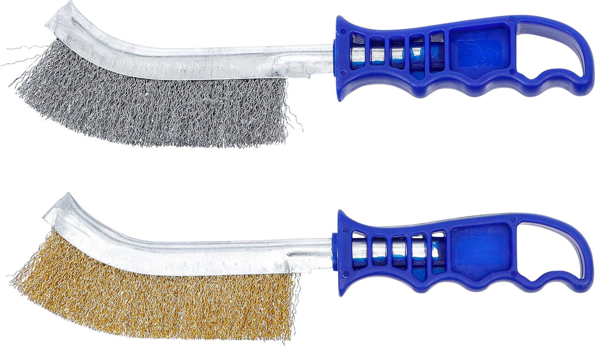 Plieninių vielinių šepečių rinkinys | plienas ir žalvariu dengtas plienas | 260 mm | 2 vnt. (71033)