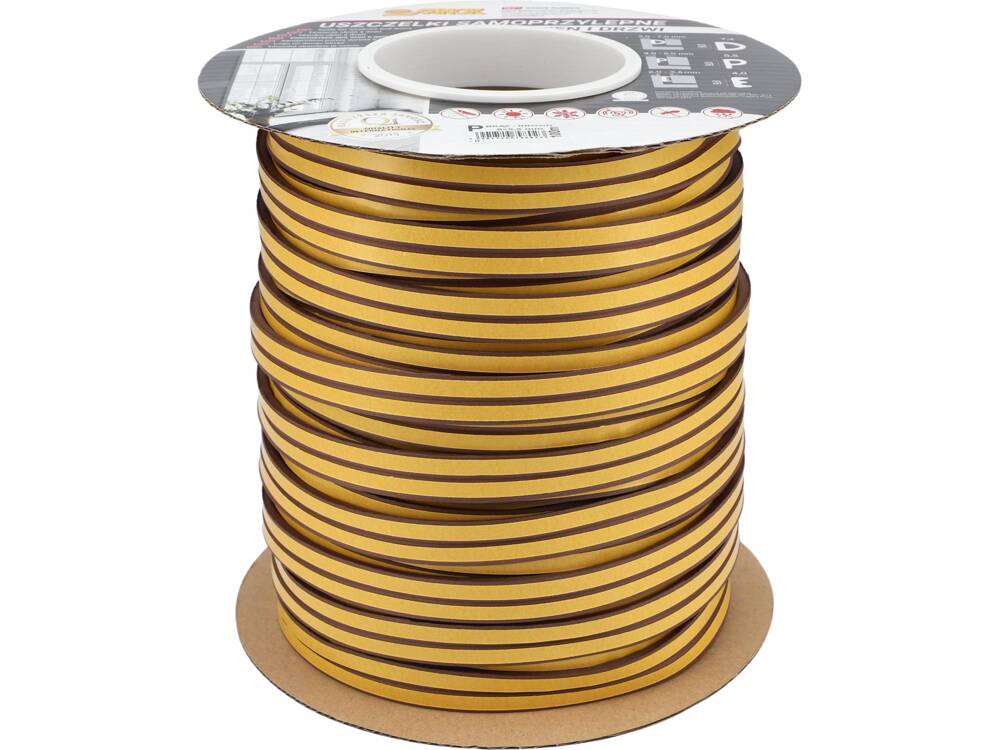 Lipni sandarinimo juosta langams, durims 100m, P-profilis, ruda (76766)