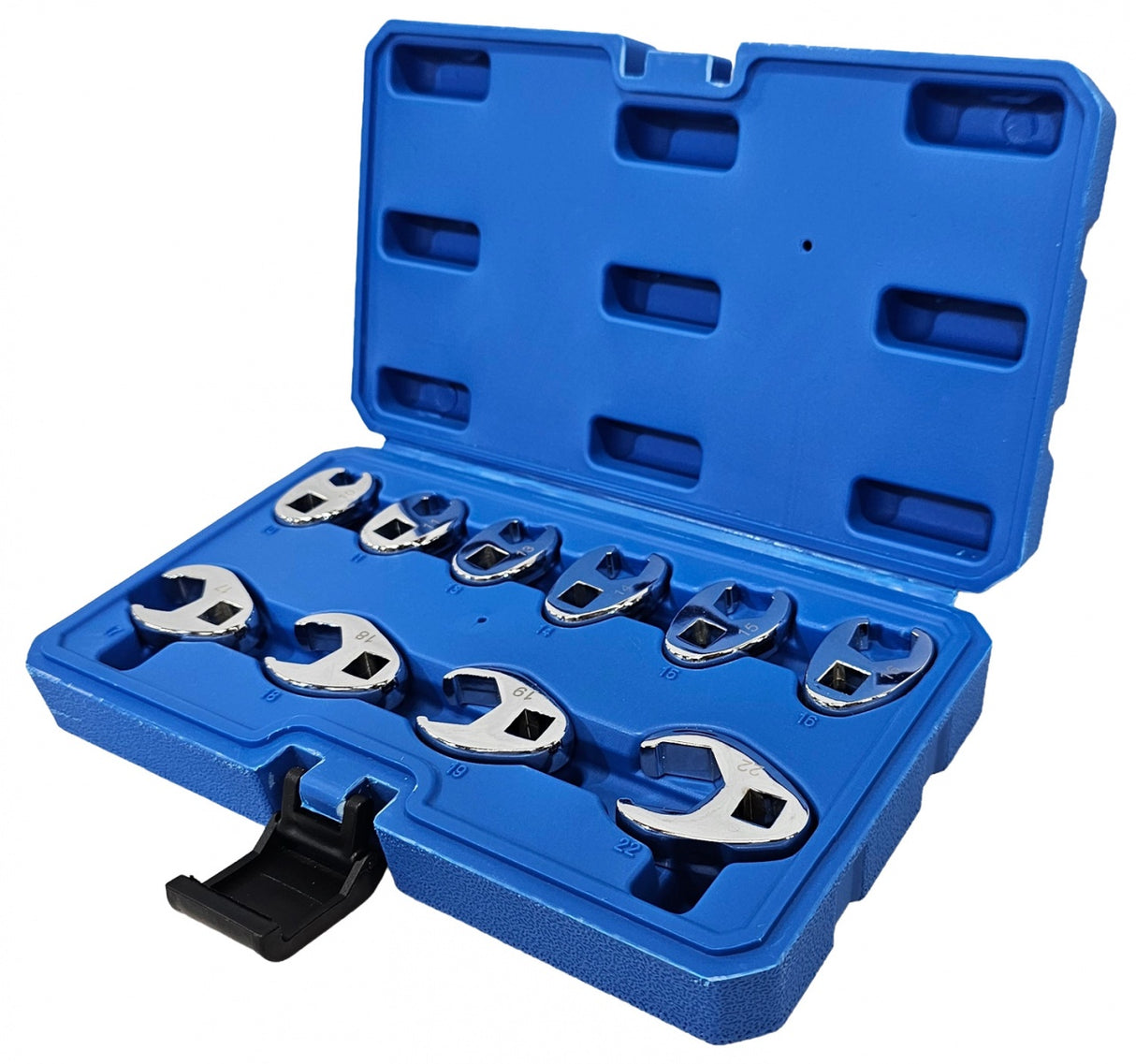 Šoninių raktų rinkinys | 12 kampų | 10 mm (3/8") | 10 - 22 mm | 10 vnt. (SK3922)