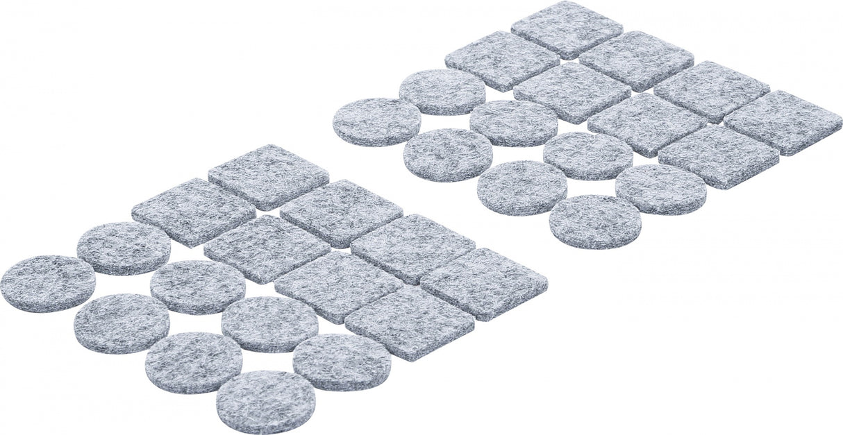 Veltinio padukų rinkinys | pilkas atspalvis | 32 vnt. (80704)