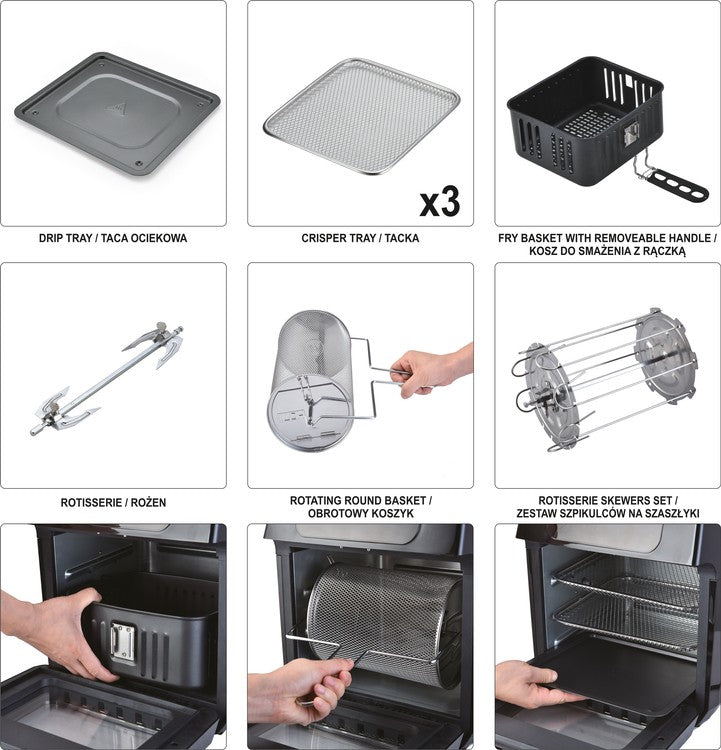 Daugiafunkcinė orkaitė / gruzdintuvė / fritiūrinė | 12 litrų | 1800W (67590)