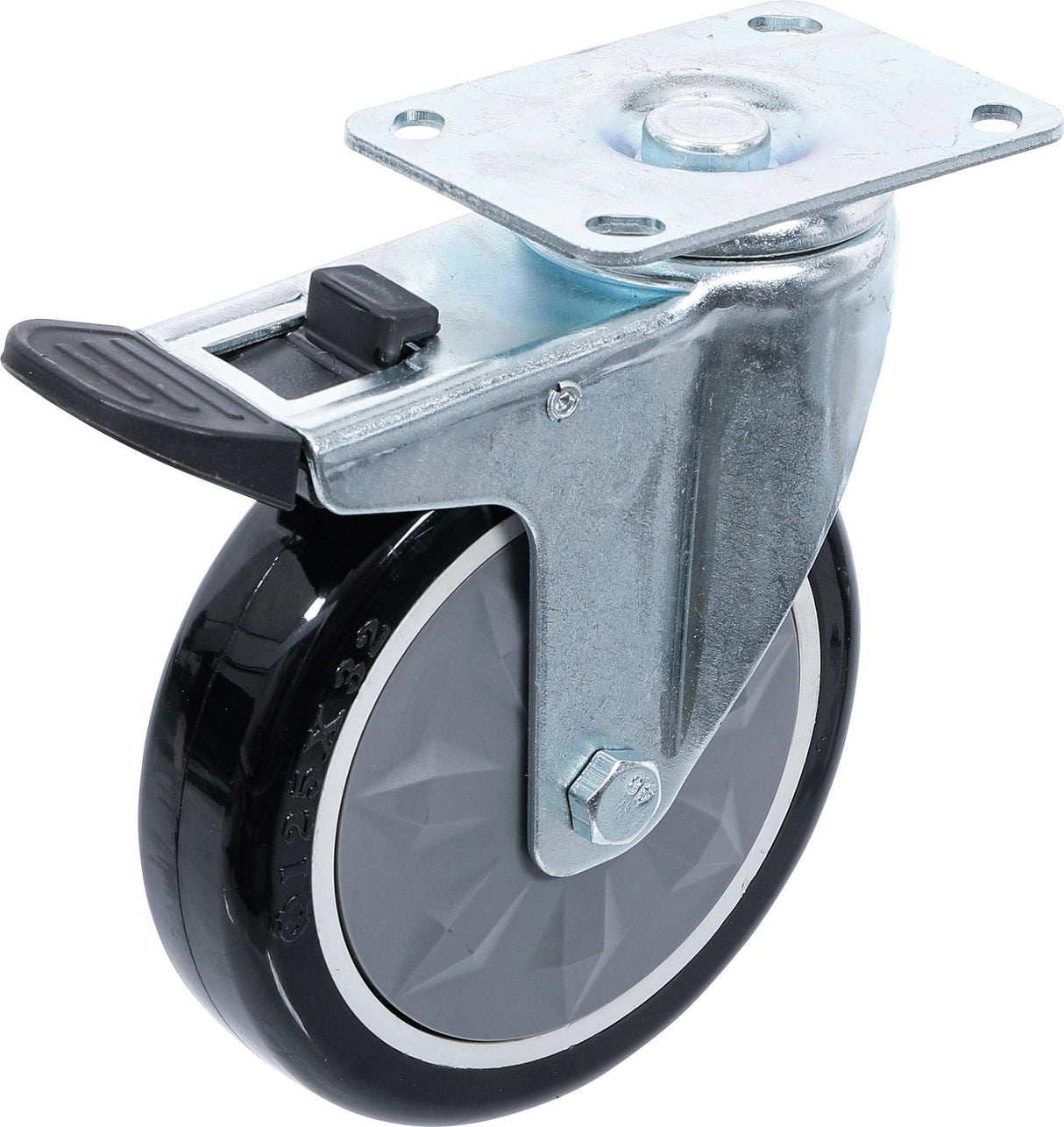 Pasukamas ratukas | su montavimo plokšte ir stabdžiu | BGS 4235, 6070 (4235-2)