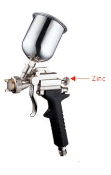 Dažymo pistoletas mini | HVLP | Ø 0.5 mm | 250 ml. | met..bakelis (E-80G1)