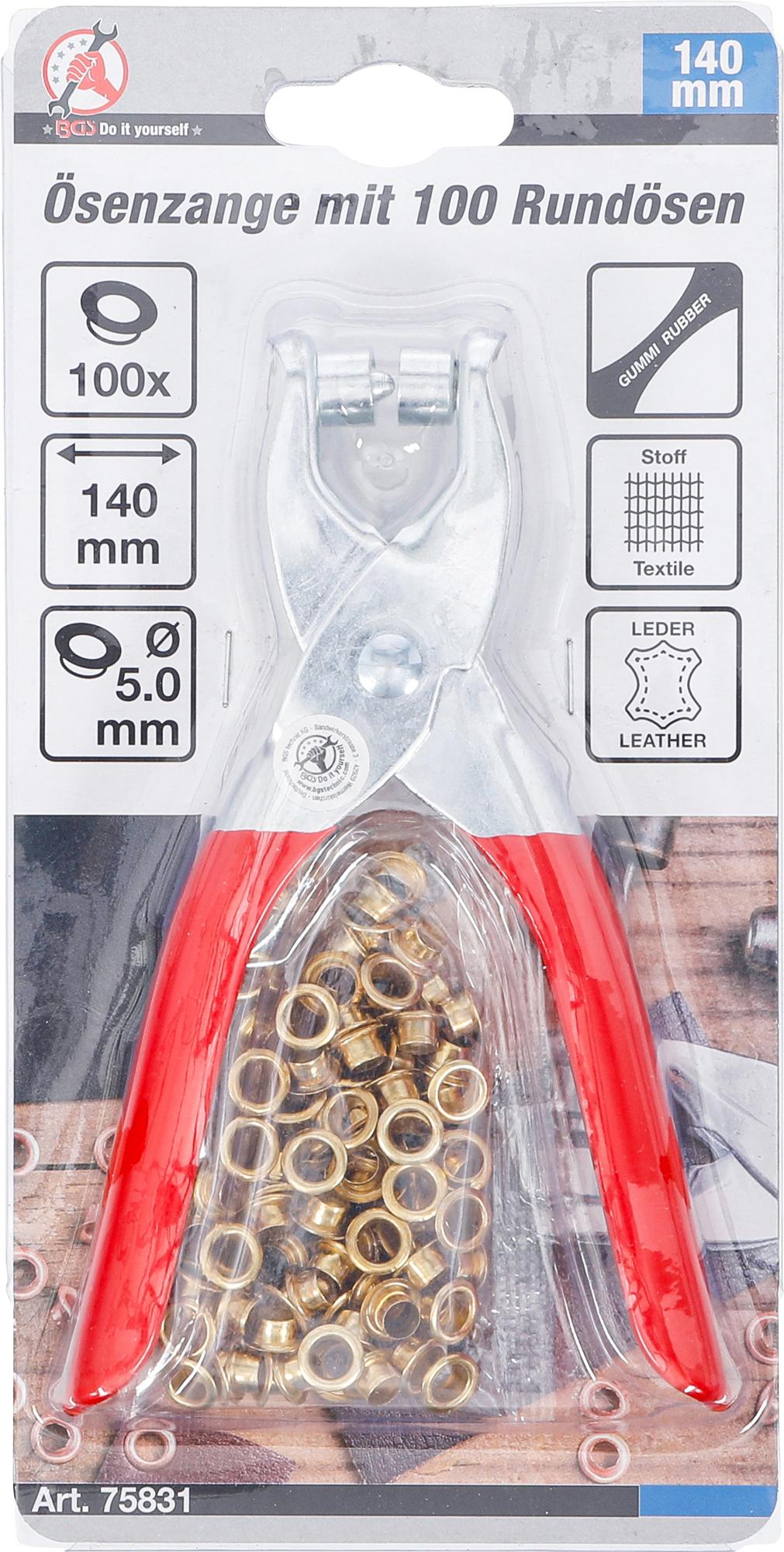 Kniedijimo replės | 100 apskritų kilpų | 5.0 mm (75831B)