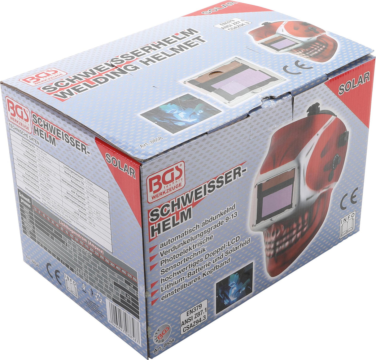 Suvirinimo šalmas "SKULL" | automatinis tamsėjimas (8858)