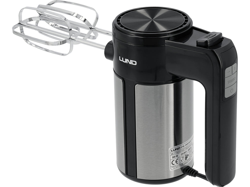 Rankinis elektrinis plakiklis 500 W | 6 greičių mikseris | TURBO funkcija (67782)