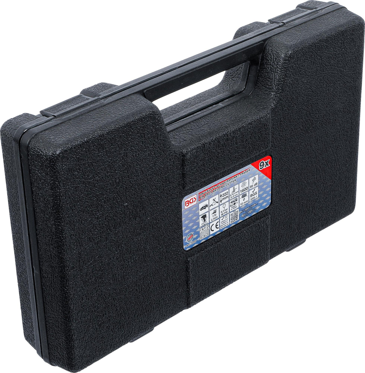 Pneumatinis suvirinimo taškų nugrežėjas su rinkiniu (3205)