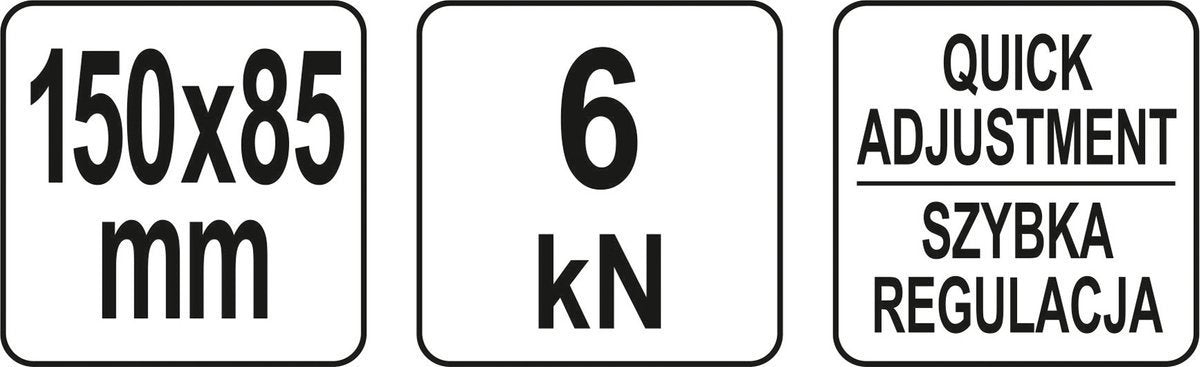 Spaustuvas C tipo | su greitu kėlimo varžtu | 150 X 85 mm / 6" X 3" (YT-64263)