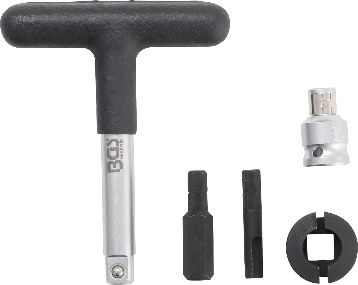 Universalus raktas alyvai išleisti | plastikiniams alyvos nutekėjimo sraigtams | 5 vnt. (9843)