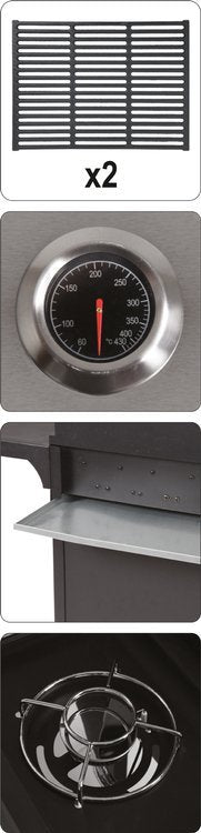 Lauko kepsninė / grilis | dujos | 4 + 1 | nerūdijantis plienas | 16 KW (99652)