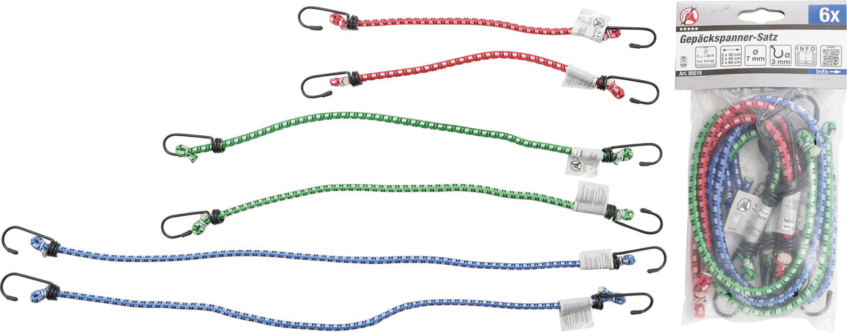 Bagažo diržų rinkinys | 3000/4500/6000 mm | 6 vnt. (85516)