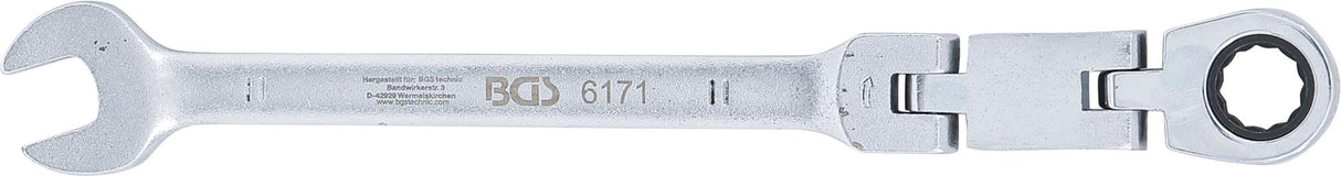 Kombinuotas raktas su terkšle | dvigubas šarnyras | 11 mm (6171)