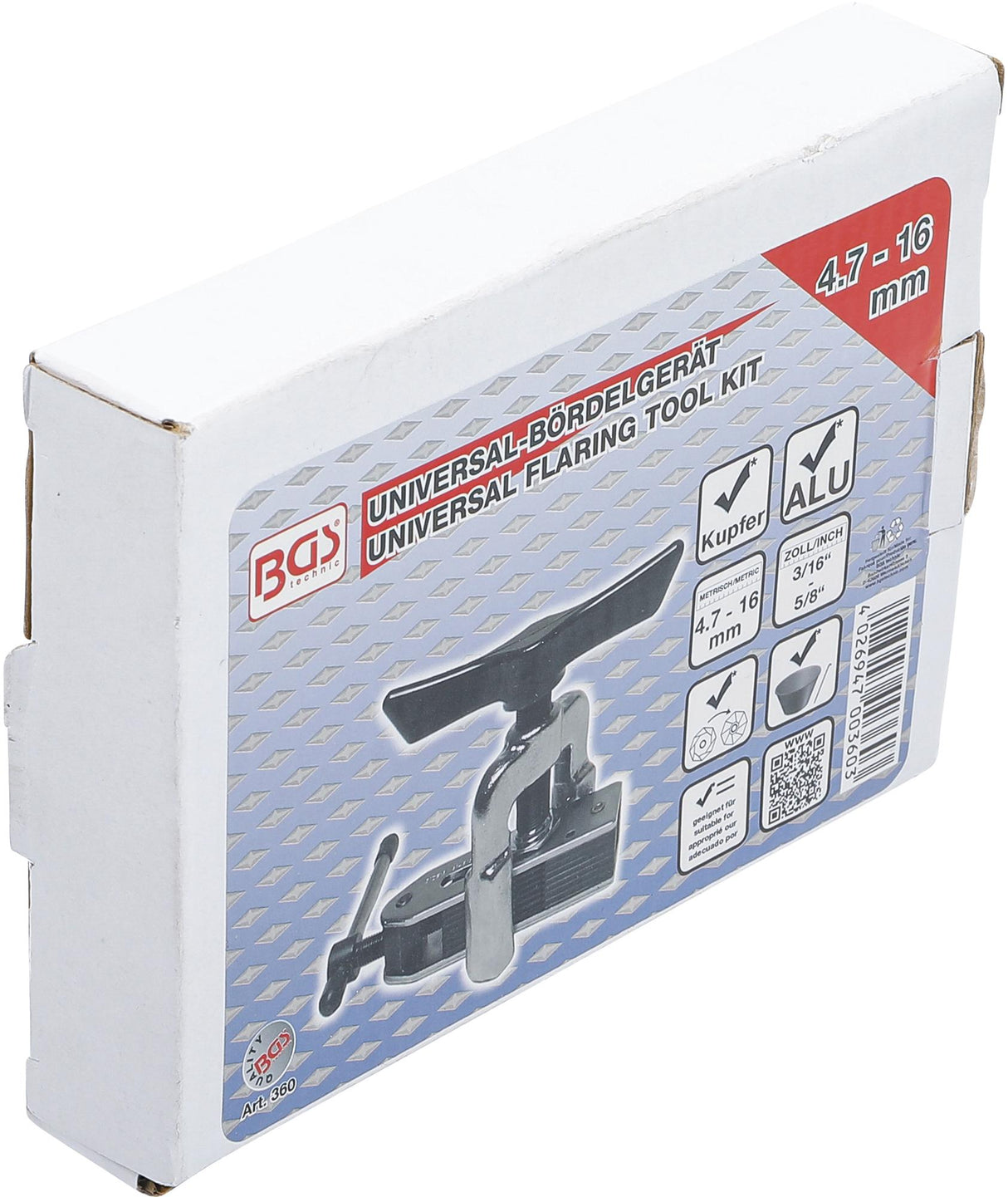 Vamzdelių valcavimo įrankių rinkinys | universalus | reguliuojamas 4 - 16 mm (360)