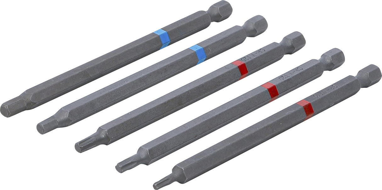 Antgalių rinkinys | 6,3 mm (1/4") | hex šešiakampis, T-Star (Torx) | 110 mm | 5 vnt. (4836)