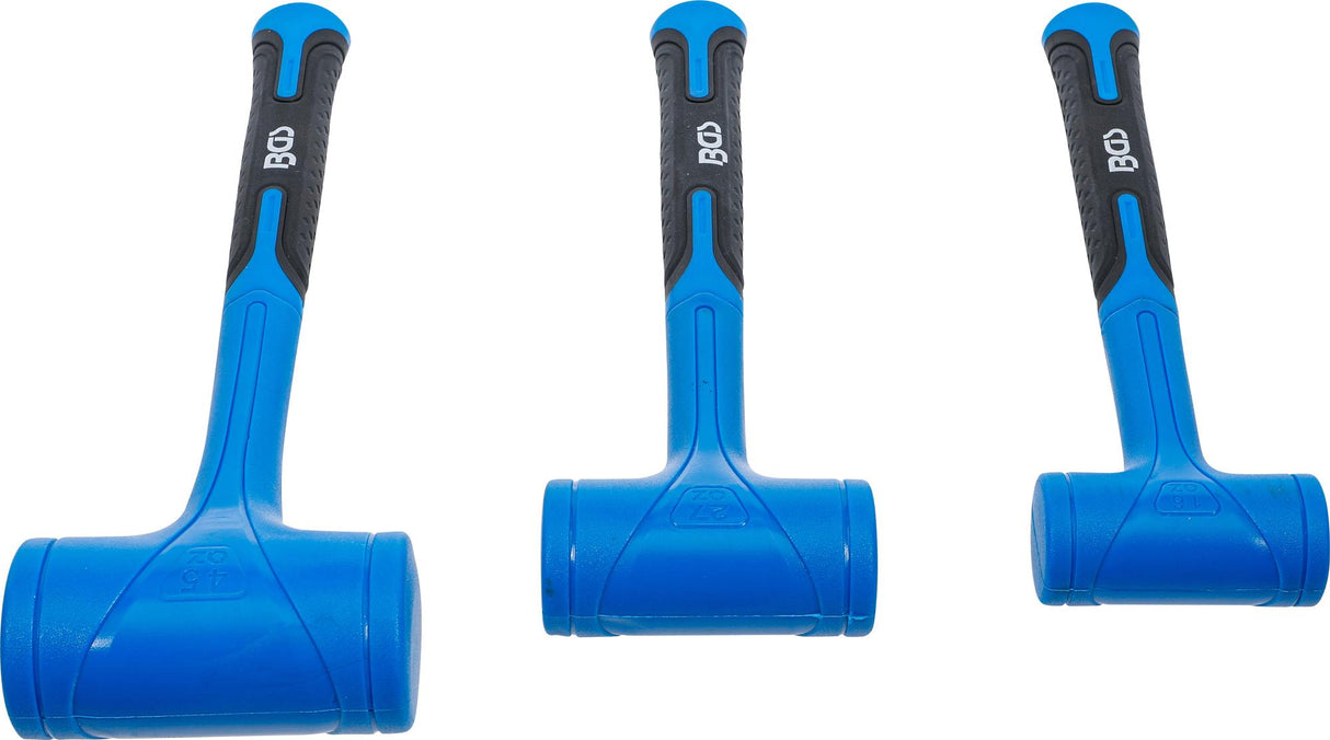 Beinercinių plaktukų rinkinys | minkšta galvutė | Ø 47 / 55 / 65 mm | 450 / 765 / 1275 g | 3 vnt. (74442B)