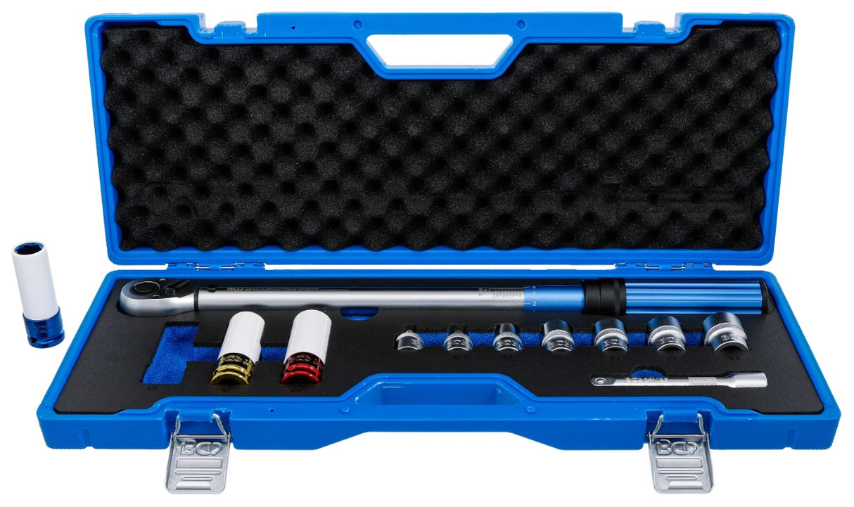 Torque wrench set with sockets | 12.5 mm (1/2") | 40 - 220 Nm | 12 pcs (74695B)