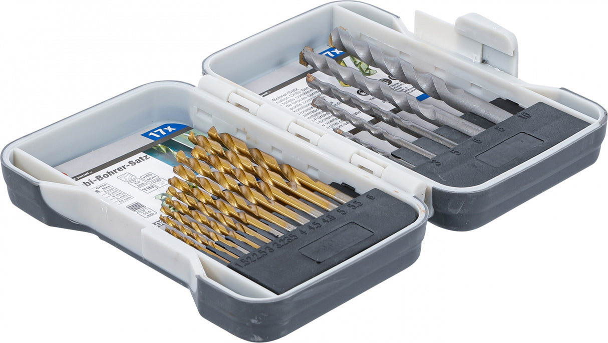 Kombinuotų grąžtų rinkinys | 1,5 - 10 mm | 17 vnt. (50818)