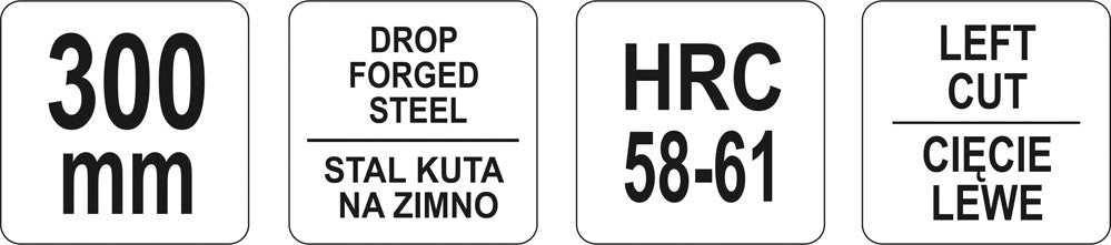 Žirklės skardai | 300 mm | "pelikan" (YT-1902)