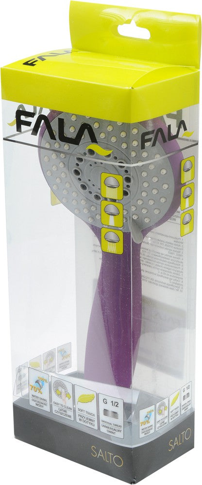 Dušo galvutė 3-jų funkcijų, violetinė spalva, "Salto violet" (75623)