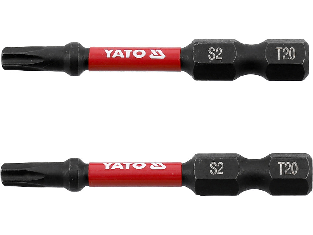 Antgaliai smūginiai | 6,3 mm (1/4") | S2 | T-Star (Torx) T20 | 2 vnt. (YT-78053)