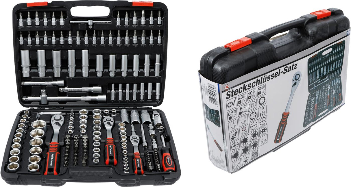 Įrankių rinkinys | 6.3 mm (1/4") / 10 mm (3/8") / 12,5 mm (1/2") | 172 vnt. (15219)