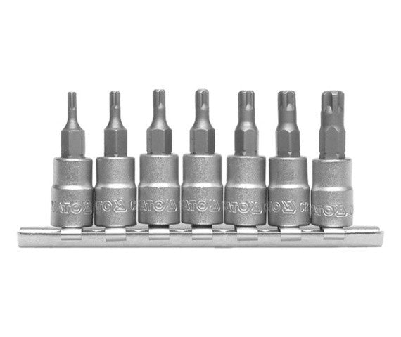 Antgalių rinkinys | 6.3 mm (1/4") | T-Star 5-kampiai (Torx) | 7 vnt. (YT-0461)