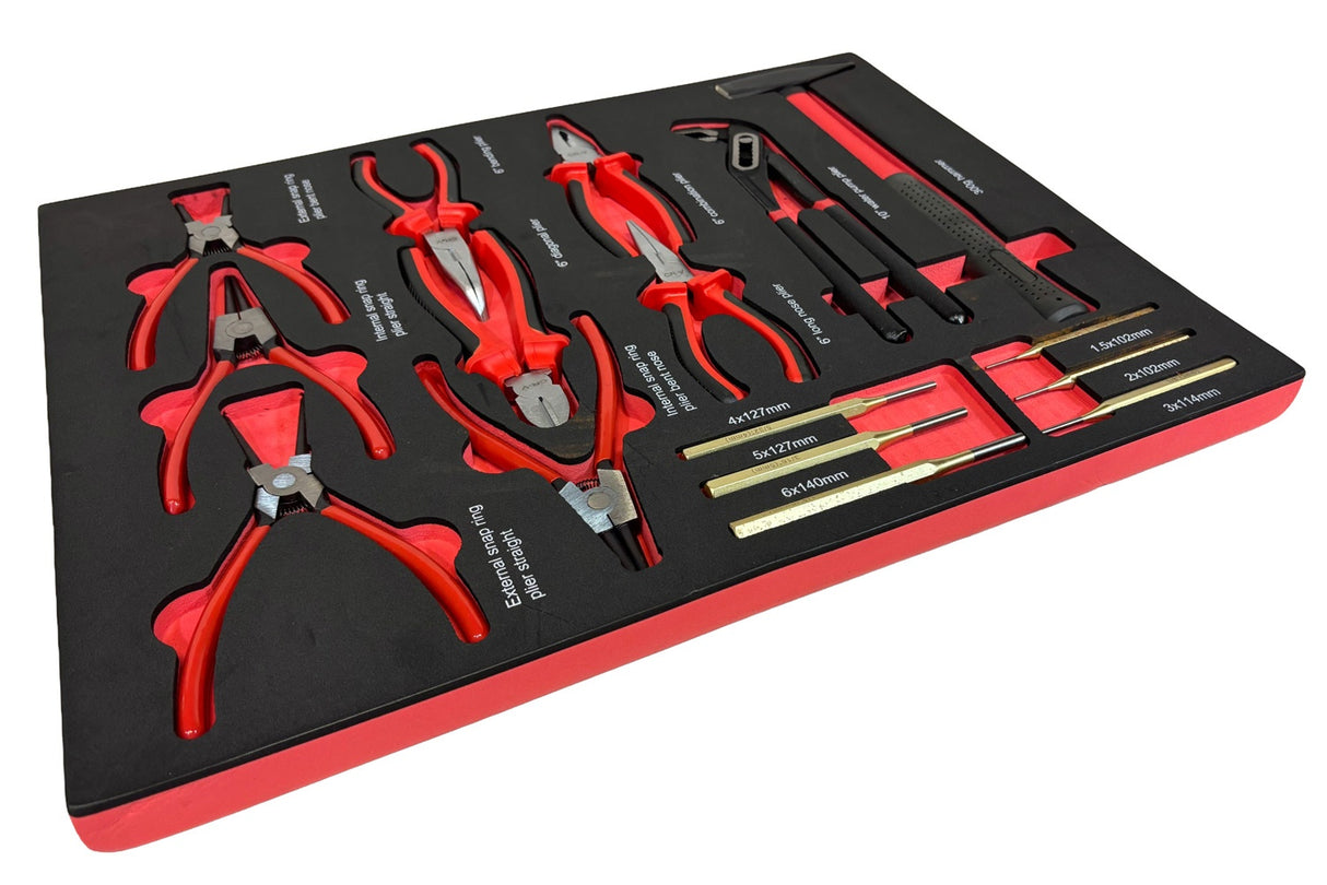 Įrankių spintelė ant ratukų | metalinis starviršis | su įrankiais | 7 stalčiai / 1 durelės | 322 įrankiai (H7002)