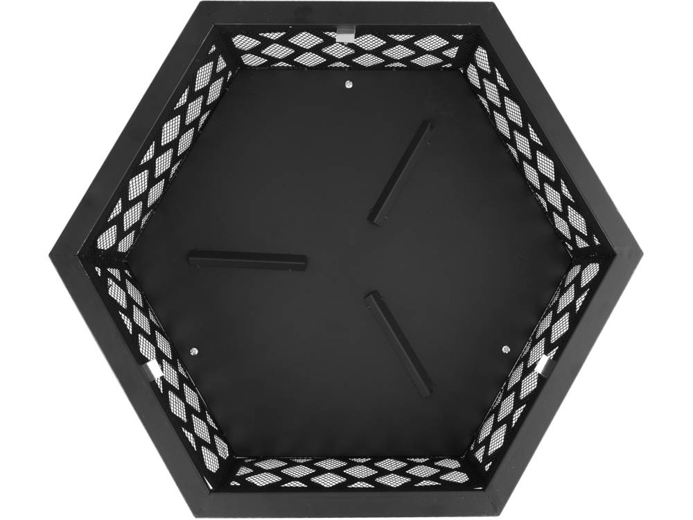 Dekoratyvinis židinys su grotelėmis / grilis | juodas plienas | 70X60X63 cm (99913)