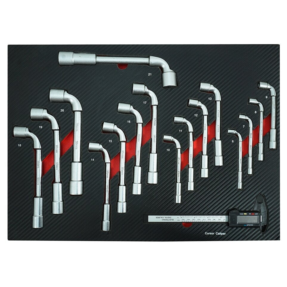 Įrankių spintelė ant ratukų XXL MAX | su įrankiais | 7 stalčiai / 1 durelės | 298 įrankiai (H70078)